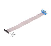 QUARKZMAN Câble Ruban Plat Gris Db25 Femelle Vers Fc-26P, Pas de 2,54 mm, Longueur de 30 cm, Câble de Port Série Db pour Ordinateur, Affichage Led, Dvd avec 2 Vis
