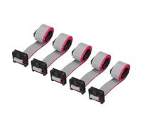 QUARKZMAN Câble Ruban Plat IDC 10 Broches, Connecteur FC à FC avec Pas de 2,0 mm, Longueur de 20 cm, Fil de Liaison Gris pour Ordinateur, Affichage Led, Dvd, Lot de 5