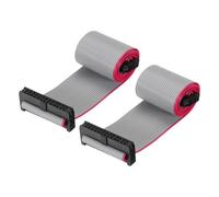 QUARKZMAN Câble Ruban Plat IDC 26 Broches, Connecteur FC à FC avec Pas de 2,0 mm, Longueur de 30 cm, Fil de Liaison Gris pour Ordinateur, Affichage Led, Dvd, Lot de 2