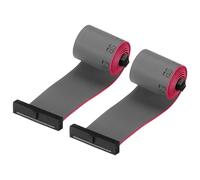QUARKZMAN Câble Ruban Plat IDC 30 Broches, Connecteur FC à FC avec Pas de 1,27 mm, Longueur de 30 cm, Fil de Liaison Gris pour Ordinateur, Affichage Led, Dvd, Lot de 2