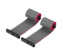QUARKZMAN Câble Ruban Plat IDC 30 Broches, Connecteur FC à FC, Pas de 1,27 mm, Longueur de 20 cm, Fil de Liaison Gris pour Ordinateur, Affichage Led, Dvd, Lot de 4