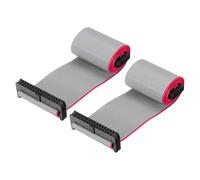 QUARKZMAN Câble Ruban Plat IDC 30 Broches, Connecteur FC à FC, Pas de 2,0 mm, Longueur de 30 cm, Fil de Liaison Gris pour Ordinateur, Affichage Led, Dvd, 2 Pièces