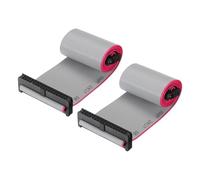 QUARKZMAN Câble Ruban Plat IDC 34 Broches, Connecteur FC à FC avec Pas de 2,0 mm, Longueur de 30 cm, Fil de Liaison Gris pour Ordinateur, Affichage Led, Dvd, Lot de 2