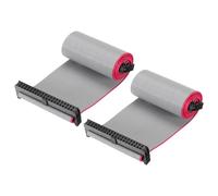 QUARKZMAN Câble Ruban Plat IDC 40 Broches, Connecteur FC à FC avec Pas de 2,0 mm, Longueur de 30 cm, Fil de Liaison Gris pour Ordinateur, Affichage Led, Dvd, Lot de 2