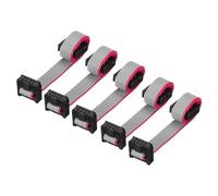 QUARKZMAN Câble Ruban Plat IDC 8 Broches, Connecteur FC à FC avec Pas de 2,0 mm, Longueur de 20 cm, Fil de Liaison Gris pour Ordinateur, Affichage Led, Dvd, Lot de 5