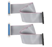 QUARKZMAN Câble Ruban Plat IDC Connecteur DB37 Femelle vers FC-40 Femelle Pas De 2.54mm Longueur De 30cm 2pcs