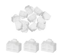 QUARKZMAN Cache de Protection de Port RJ45 Caps Port Anti Poussière Bouchon de Couverture en Silicone Protecteur pour Extrémité Femelle RJ45, Blanc Lot de 25