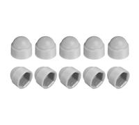 QUARKZMAN Cache-Écrou De Protection, 10Pcs M6x10x14mm - Cache Hexagonal En Plastique Vis, Couvre-Boulons À Tête Hexagonale En Forme De Dôme, coque Décoratives Étanches (Gris)