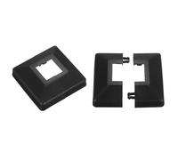QUARKZMAN Cache-Poteau, 2 Pièces 30x30mm/1.2"x1.2" en Plastique, Style Fendu, pour Couvrir La Base Du Poteau, Garniture pour Clôture, Balcon, 88x88mm/3.5"x3.5" (Dimensions Totales)