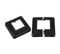 QUARKZMAN Cache-Poteau, 2 Pièces 60x60mm/2.4"x2.4" en Plastique, Style Fendu, pour Couvrir La Base Du Poteau, Garniture pour Clôture, Balcon, 120x120mm/4.7"x4.7" (Dimensions Totales)