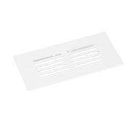 QUARKZMAN Cache-Vents d'Aération, 1 Pièce 100 x 50mm - Cache-Vent d'Aération en Maille en Alliage d'Aluminium, Grille de Ventilation à Persiennes Rectangulaire (Blanc)