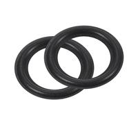QUARKZMAN Caoutchouc Haut-Parleur Mousse Bord 3 Pouce 47mmx75mm Noir 2 pcs | Encercler Anneaux Perforé Caisson Basse Anneaux Remplacement Pièces pour Haut-parleur Réparation ou DIY