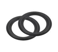 QUARKZMAN Caoutchouc Haut-Parleur Mousse Bord Encercler Anneaux 4.5 Pouce 76mm x 116mm Perforé Caisson Basse Anneaux Remplacement Pièces pour Haut-Parleur Réparation ou DIY Noir 2 pcs