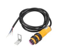 QUARKZMAN Capteur Photoelectrique E3F-DS30P2, 300mA DC6-36 V M18 Capteur A Diffusion Photoelectrique 3 Fils Distance De Detection 7-30CM PNP NC Avec Support De Montage Pour Industriel