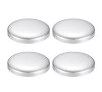 QUARKZMAN Capuchon de Poteau de Clôture 4 Pièces 140mm/5-1/2 Pouces | Rond en Fer Galvanisé, Sans Soudure, Ajustement par Pression, 1,5mm, pour Clôture, Terrasse, Jardin, Maillon de Chaîne