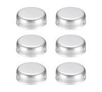 QUARKZMAN Capuchon Rond de Poteau 6 Pièces 50mm/2" Galvanisé 1.5mm | Ajustement par Pression, Sans Soudure, pour Protection de Clôture, Terrasse, Jardin, Extérieur, Maillon de Chaîne