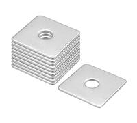 QUARKZMAN Carré Rondelle, 10pcs M10x40x40x2mm 304 Inox Acier Carré Plaque Rondelles Plat Tampon Espaceur Joint pour Matériel Fixation