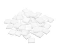 QUARKZMAN Carreaux de Mosaïque, Micro Carreaux de Mosaïque en Verre Miniature Bricolage Loisirs Créatifs Faits à la Main Matériau de l'Artisanat en Pierre Libre (Blanc brillant 50 pcs)