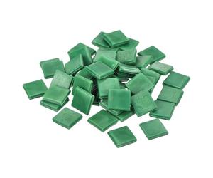 QUARKZMAN Carreaux de Mosaïque, Micro Carreaux de Mosaïque en Verre Miniature Bricolage Loisirs Créatifs Faits à la Main Matériau de l'Artisanat en Pierre Libre (Vert menthe 50 pcs)