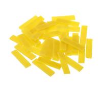 QUARKZMAN Carreaux De Mosaique Rectangulaires Bandes De Vitrail, 1.57" x 0.4" Pieces De Verre Jaune Citron 200g/7.05 oz Fournitures Pour Creation De Mosaique Pour DIY Et Domicile