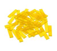 QUARKZMAN Carreaux De Mosaïque Rectangulaires Bandes De Vitrail Transparent Jaune 1.57" x 0.4" Pièces De Verre 300g/10.58 oz Fournitures Pour Création De Mosaïques DIY Et Domicile