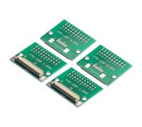 QUARKZMAN Carte de transformation FPC FFC PCB 20P 1,0 mm Côté Prise, 0,5 mm Côté Arrière, Vers DIP 2,54 mm pour Écran LCD Imprimante 3D Caméra DVD Télévision Ordinateur Portable - Lot de 4