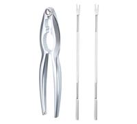 QUARKZMAN Casse-Pinces de Crabe et Outils Acier Inoxydable pour Casse-Noix | Set D'Outils en Casse-Pinces, pour Homard, Crabe, Écrevisse, Ouverture Facile, Couteau â Coquillage