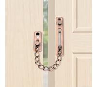 QUARKZMAN Chaîne De Porte, 304 Acier Inoxydable Anti-Vol Verrou À Chaîne, Sécurité Porte D'Entrée Garde Verrou Avec Ressort Avec Adhésif Pour Maison, Chambre, Hôtel, Sécurité Armoire, Rouge