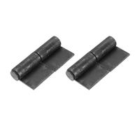 QUARKZMAN Charnières À Souder Drapeau, 2 Pièces 4-8/9" x 2-5/9" Acier Carbone Charnières À Souder Pour Porte Avec Goupille Amovible, Charnières À Souder Détachables Pour Porte Battante