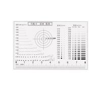 QUARKZMAN Charte D'Estimation de Taille SEC 8 Cm avec Une Précision Élevée | pour la Détection de Défauts de Transparence, Et Une Règle de Film de Détection de Défauts, 0,2 mm