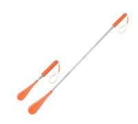 QUARKZMAN Chausse-Pied 30-71cm Poignée Longue Télescopique Rétractable Avec Cordon De suspendu Anti-Dérapant En Mousse Pour Femmes Hommes Adultes Seniors Bottes, Orange