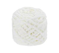 QUARKZMAN Chenille Chunky Yarn, 100g/3.5oz Plush Bulky Thick Fluffy Polyester Yarn pour Crochet DIY, Soft Velvet Blanket pour Sweater Hand Knit Crocheting (Milky White, 45 M/49 Yards)