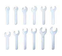 QUARKZMAN Clé à Fourche 4/5.5/7/8/11/12/13/15/17/19/22/23mm Métrique en Forme de U Clé Plate Simple à Fourche, Petite, Galvanisée, pour Réparation Automobile, Assemblage de Meubles