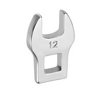 QUARKZMAN Clé À Pied De Biche 3/8 Pouce 12mm Métrique Clé À Écrou Raccord En Acier CR-V Électrozingage Pied De Biche Ouverture Pour Mécaniciens De Réparation Automobile, Argent Brillant