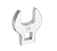 QUARKZMAN Clé À Pied De Biche 3/8 Pouce 18mm Métrique Clé À Écrou Raccord En Acier CR-V Électrodéposée Pied De Biche Bout Ouvert Pour Mécaniciens En Réparation Automobile, Argent.