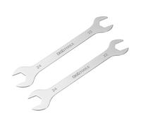 QUARKZMAN Clé Plate 2pcs Clé À Douille Fine 22mm x 24mm Métrique Sablée En Acier Inoxydable 3cr13, Clé Double Pour L’Entretien Ménager Et Les Réparations Générales