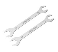 QUARKZMAN Clé Plate 2pcs Clé Plate Fine 16mm x 18mm Métrique Sablée Plaquée 3cr13 Acier Inoxydable, Double Extrémité Fine Pour Entretien Ménager Et Réparations Générales