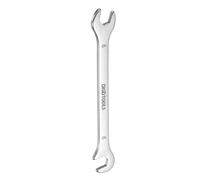 QUARKZMAN Clé Plate ourche Extra-Fine 6 mm, Double Métrique en Acier Inoxydable 30Cr13, Polir Trempé Avec Angle de 15° et 75° pour Réparations Automobiles et Projets