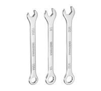 QUARKZMAN Clé Plate Jeu De Clés Mixtes Fines 15/64" 1/4" 9/32" Acier Inoxydable 30Cr13 Mini Clé Mixte Avec Extrémité Boîte 12 Points Et Extrémité Ouverte Inclinée À 15° Pour Auto Repairs