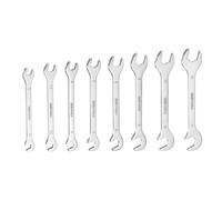 QUARKZMAN Clé Plate Ultra-Fines 5/5,5/6/7/8/9/10/11 mm, Clés Plates Doubles Métriques Acier Inoxydable 30Cr13 Avec Extrémités Ouvertes Coudées à 15° et 75° pour Réparations