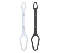 QUARKZMAN Clé Universelle Multifonction Double Extrémité 3-17 mm, Épaisseur de 0,14", Longueur de 5,9", Galvanisée, Électrophorèse, Auto-Serrage, Clé à Cliquet Réglable, Ton Argent Noir