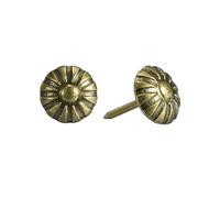 QUARKZMAN Clous De Tapisserie Épingles À Meubles, 50Pcs 11x17mm Punaises Assortiment Acier Au Carbone Pour Canapé Maison DIY Têtes Décoratives, Bronze Jaune