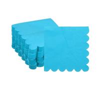 QUARKZMAN Cocktail Napkins, 100 Pack Azure 2-Ply Square Disposable Napkins 10" x 10" Beverage Napkins Paper Pour Dinner Wedding Bar Birthday Party And Everyday Use