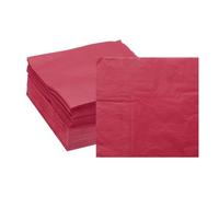 QUARKZMAN Cocktail Napkins, 100 Pack Wine Red 2-Ply Square Disposable Napkins 16" x 16" Beverage Napkins Paper For Dinner Wedding Bar Birthday Party And Everyday Use