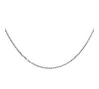 QUARKZMAN Colliers Chaine Carree 3mm De Large 21.7 Pouces De Long En Acier Inoxydable Collier Boite Ronde Pour Hommes Femmes, Ton Argent