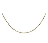 QUARKZMAN Colliers Chaine Carree 3mm De Large 21.7 Pouces De Long En Acier Inoxydable Colliers Boite Ronde Pour Hommes Femmes, Or