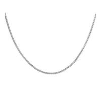 QUARKZMAN Colliers Chaine Carree 4mm De Large 31 Pouces De Long En Acier Inoxydable Collier Boite Ronde Pour Hommes Femmes, Ton Argenté