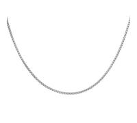 QUARKZMAN Colliers Chaîne Carrée 5mm De Large 25.6 Pouces De Long En Acier Inoxydable Collier Boîte Ronde Pour Hommes Femmes, Ton Argenté