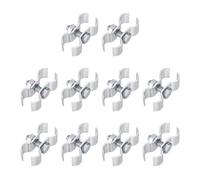 QUARKZMAN Colliers de selle 10 10 mm Acier au carbone galvanisé Argent