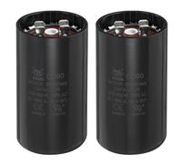 QUARKZMAN Condensateur CD60 270-324 uf/Mfd, 250 VAC Condensateur de Démarrage CD60 pour Moteur de Ventilateur Électrique et Pompe de Puits (Noir, Lot de 2)